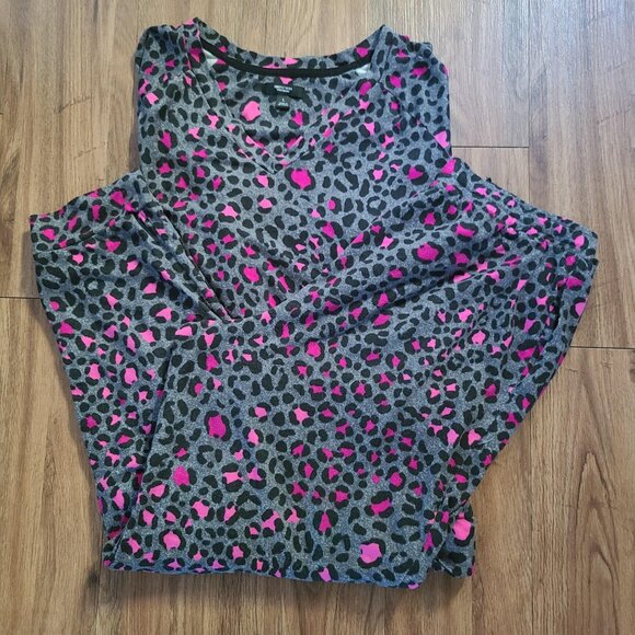 Simply Vera Vera Wang Womens Pajamas 2-Piece PJ Set Animal Print Size L - Picture 7 of 8